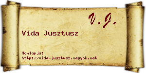 Vida Jusztusz névjegykártya